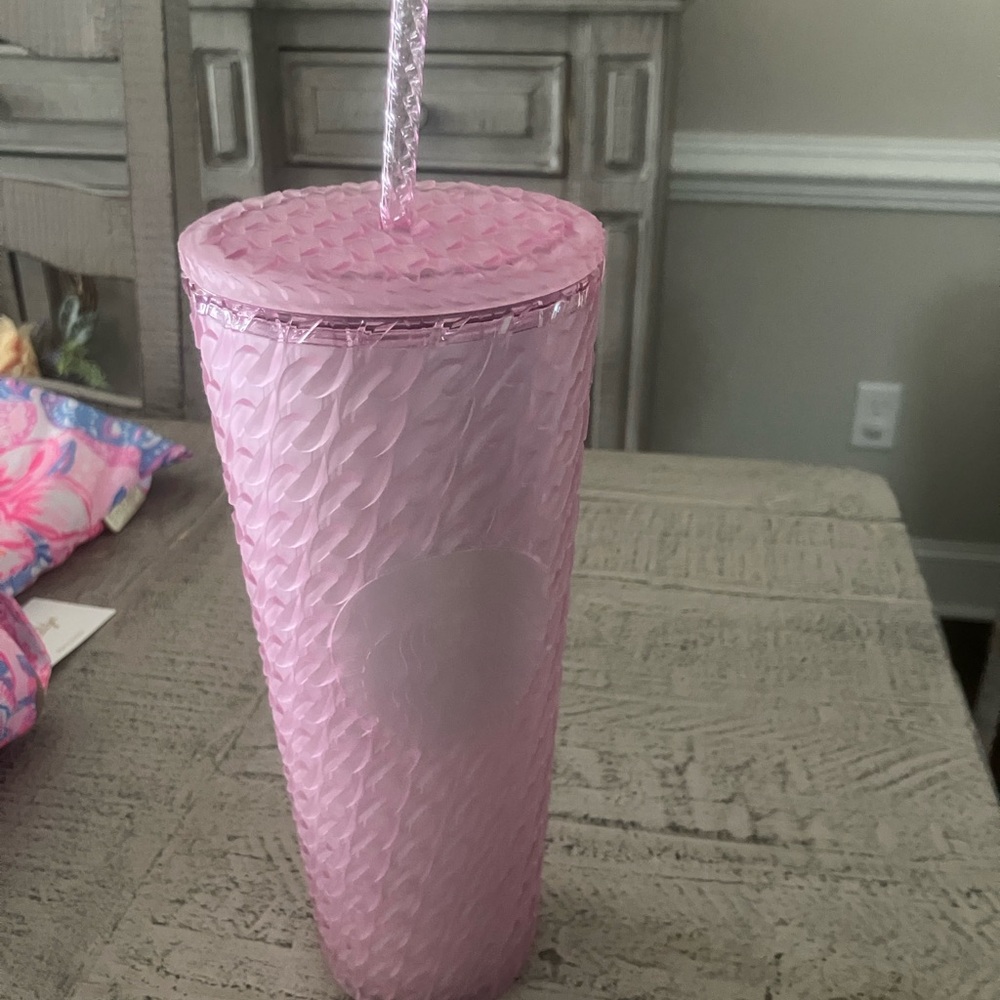 Starbucks Pink Tumbler with Textured Design
